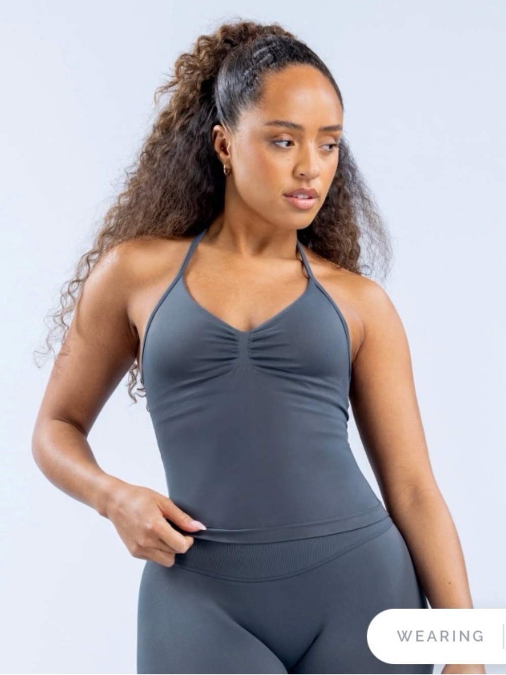 Women’s Gray Halter Tank Top - Brand